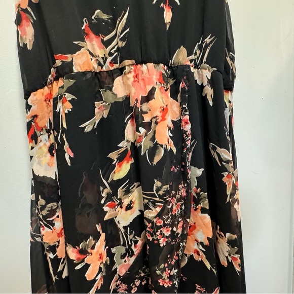 Addition Elle Michel Studio High Low Floral Vneck Dress Size 22 - Picture 12 of 14